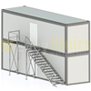 Aluminium2.10 Containerhoogte 2.800 mm - 1.250 mm
