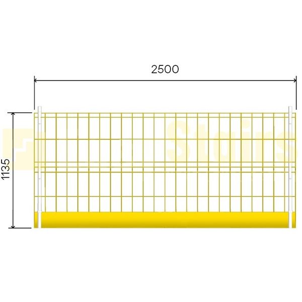 Safety Barrier met schoprand 2.500 mm Safety Barrier met schoprand 2.500 mm
